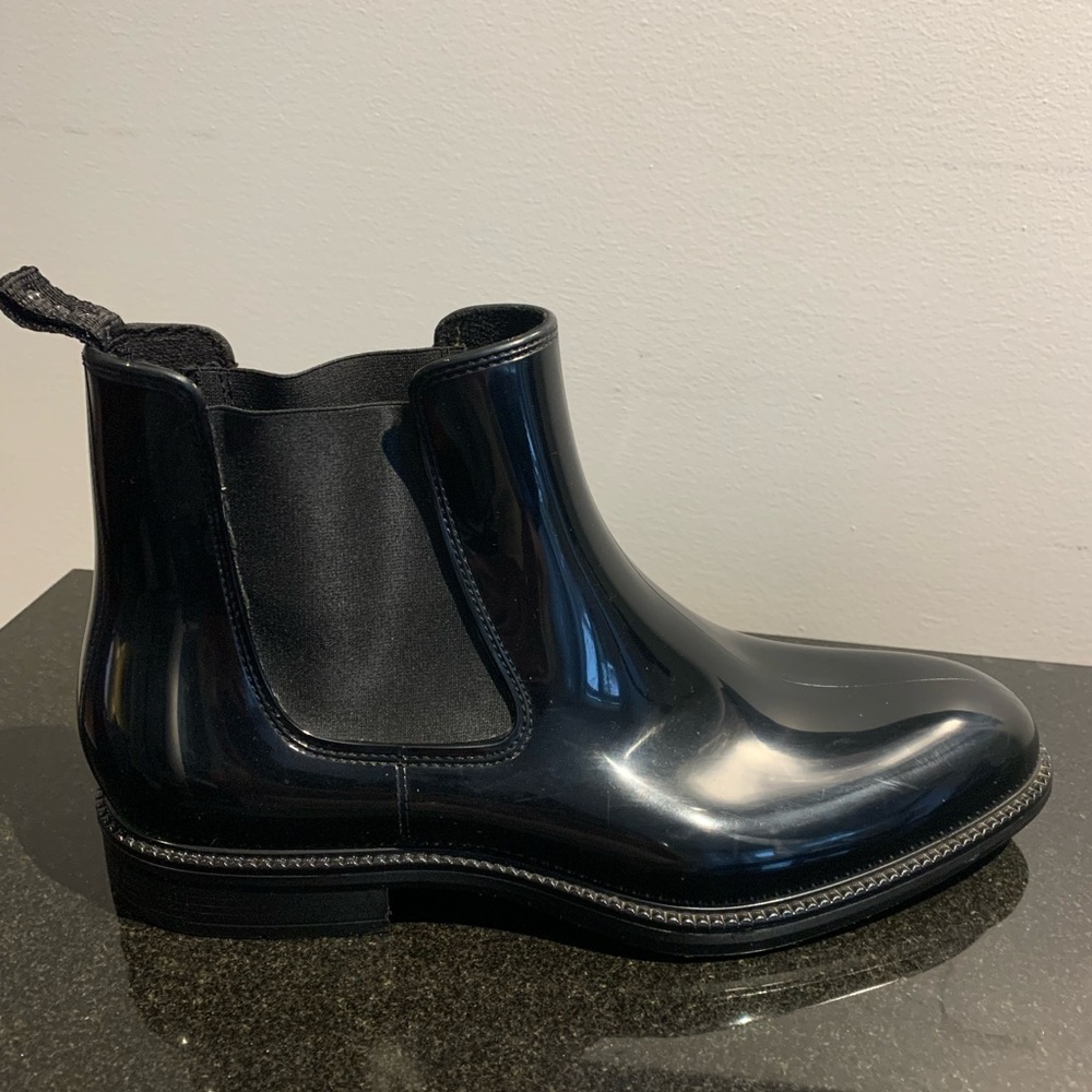 Boss Glossy Black Rain Boots